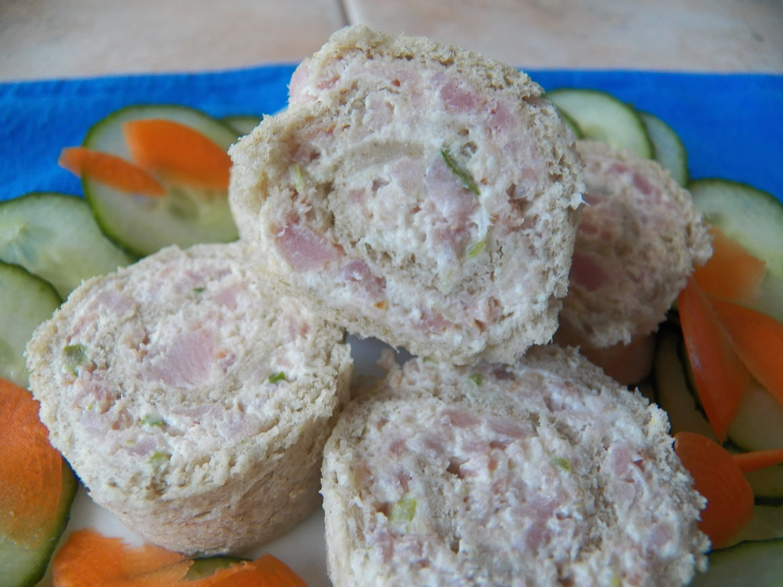 Retro Ham and Green Onion Pinwheels Sid's Sea Palm Cooking