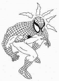 Spiderman with different look coloring page for kids draw colors by print and downloading images