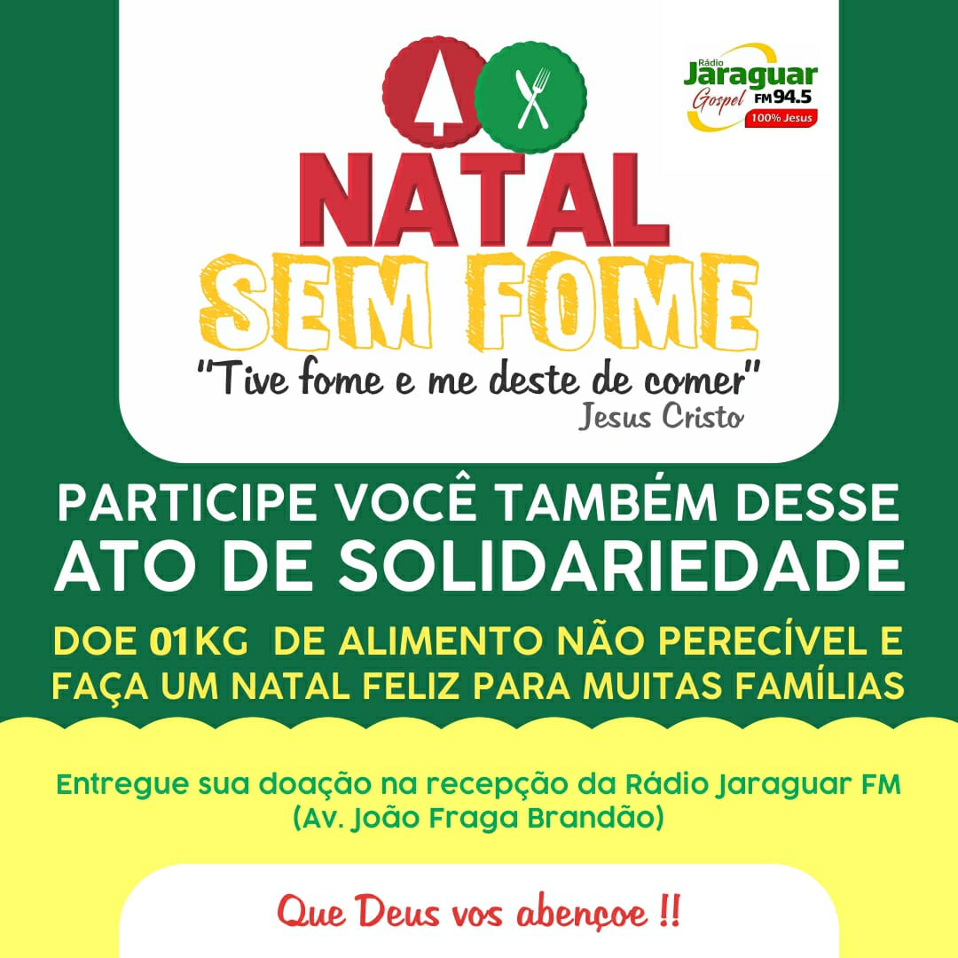 Rádio lança campanha Natal Sem Fome em Jacobina