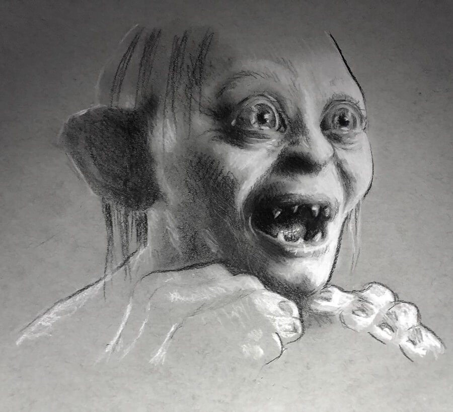 07-Gollum-Smeagol-Lord-of-the-Rings-Kate-Zambrano-www-designstack-co