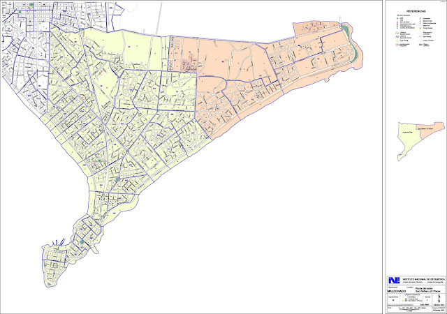 Mapa das ruas de Punta Del Este