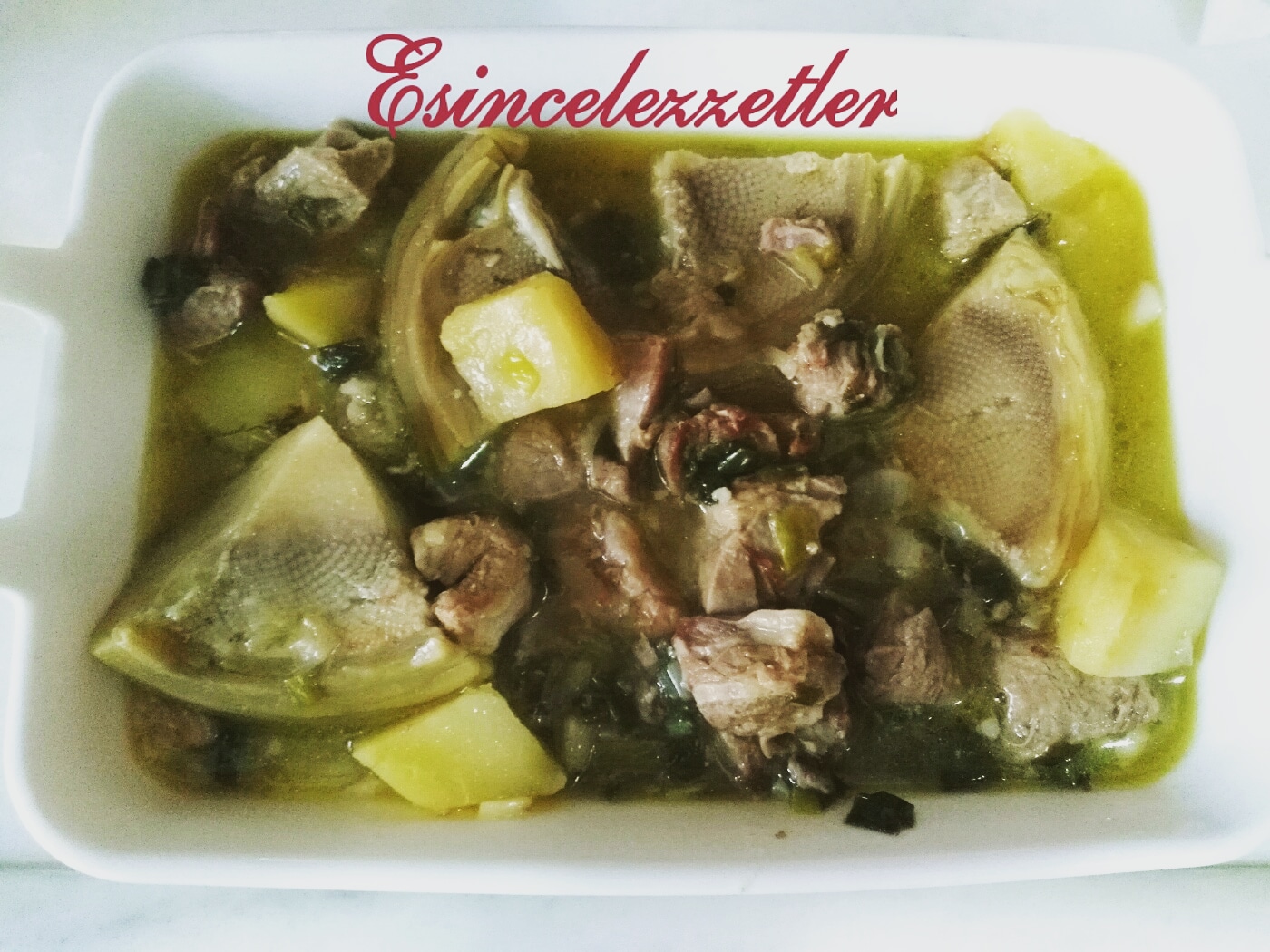 KUZU ETLİ EKŞİLİ ENGİNAR YEMEĞİ ESİNCE LEZZETLER