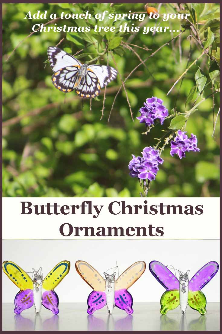 Butterfly Christmas tree ornaments