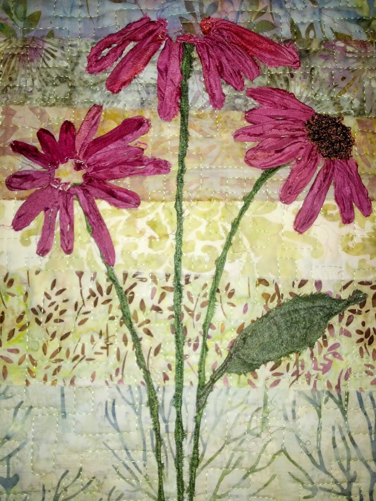 Carola's Quilt Shop Recycled Sari Silk used in Art Quilts