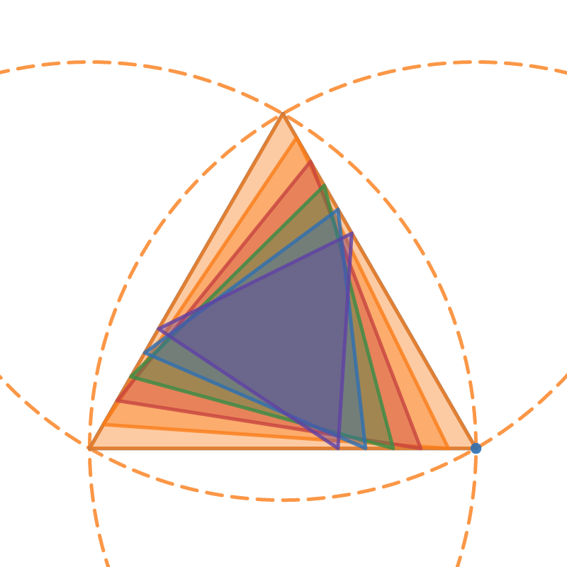 Matematik med Desmos Inscribed Equilateral Triangle