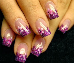 nail nails designs hand simple gel purple flower manicure acrylic pretty styles spring easy tips tip colors polish fingernails fingernail