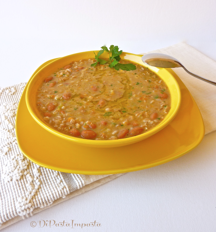 Di Pasta Impasta Zuppa di fagioli con farro perlato... cottura in
