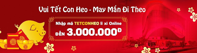 Tặng Mã giảm giá Nguyễn Kim 2019 - Vui tết con heo - May mắn đi theo