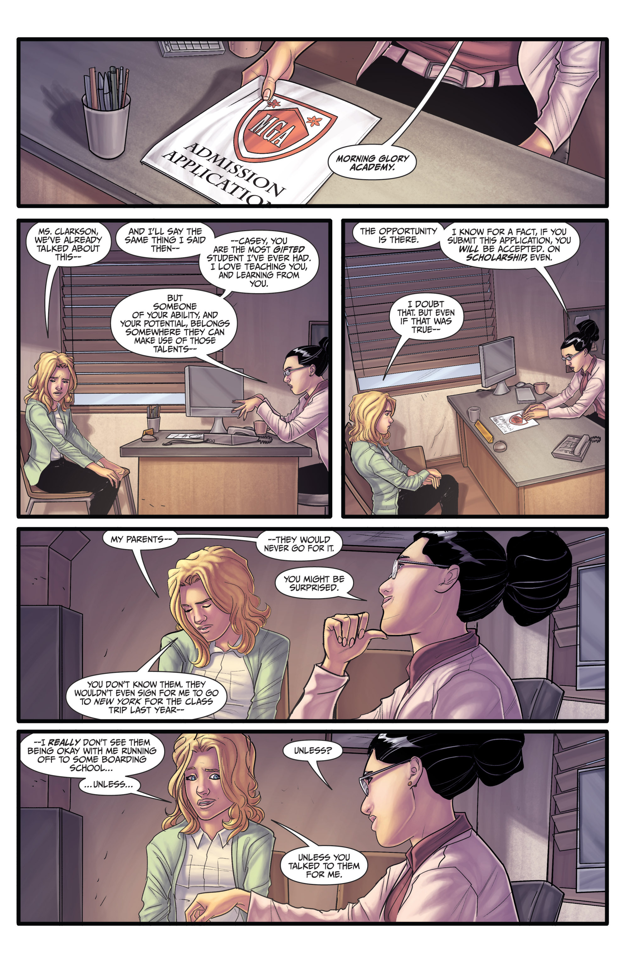 Read online Morning Glories comic -  Issue # _TPB 5 - 39