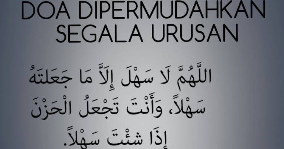 Blog Reha Doa Supaya Segala Urusan Dipermudahkan