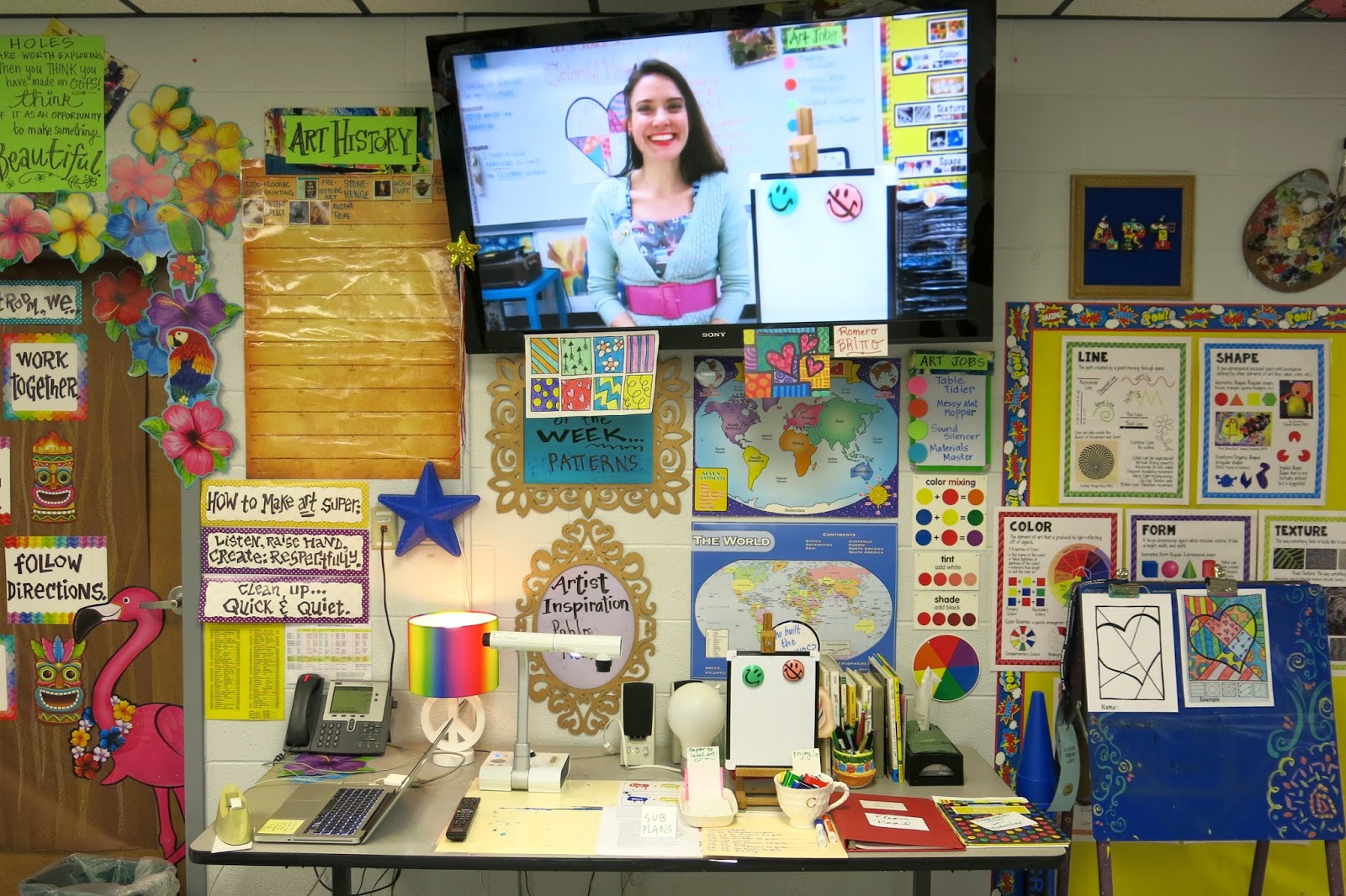 Elementary Art Classroom Setup