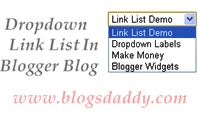 How To Create Dropdown Link List In Blogger Blog