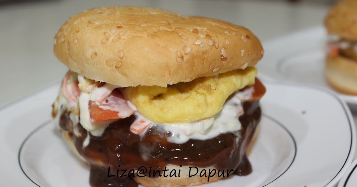 INTAI DAPUR: Burger Sos Lada Hitam