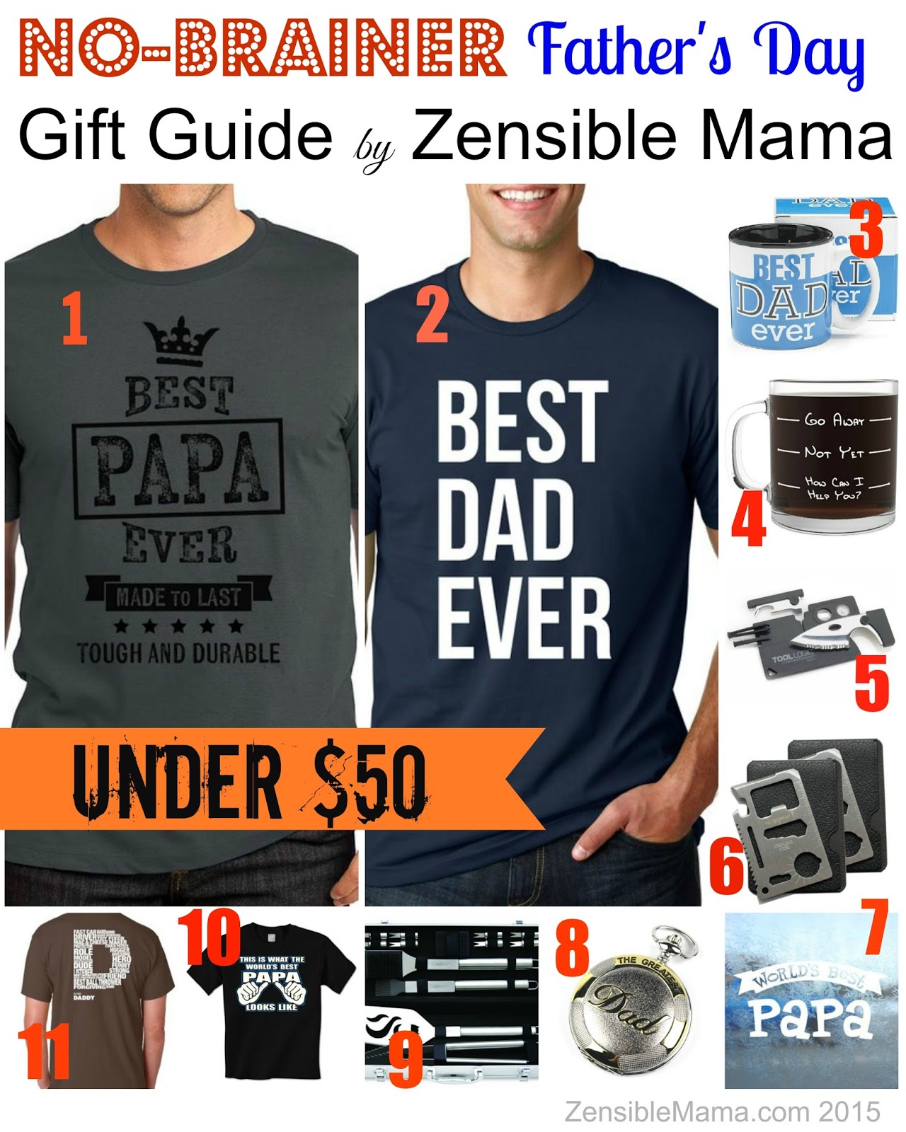 Zensible Mama: Top Picks: 11 No-Brainer Father's Day Gift Ideas Under $50!