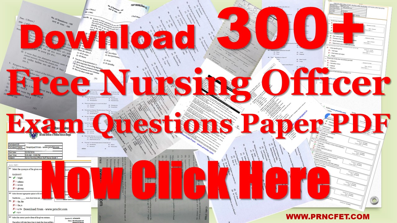 Latest Staff Nurse Recruitment Staff Nurse Papers Exam Pattern
