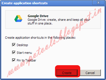 how to make a google drive shortcut on desktop