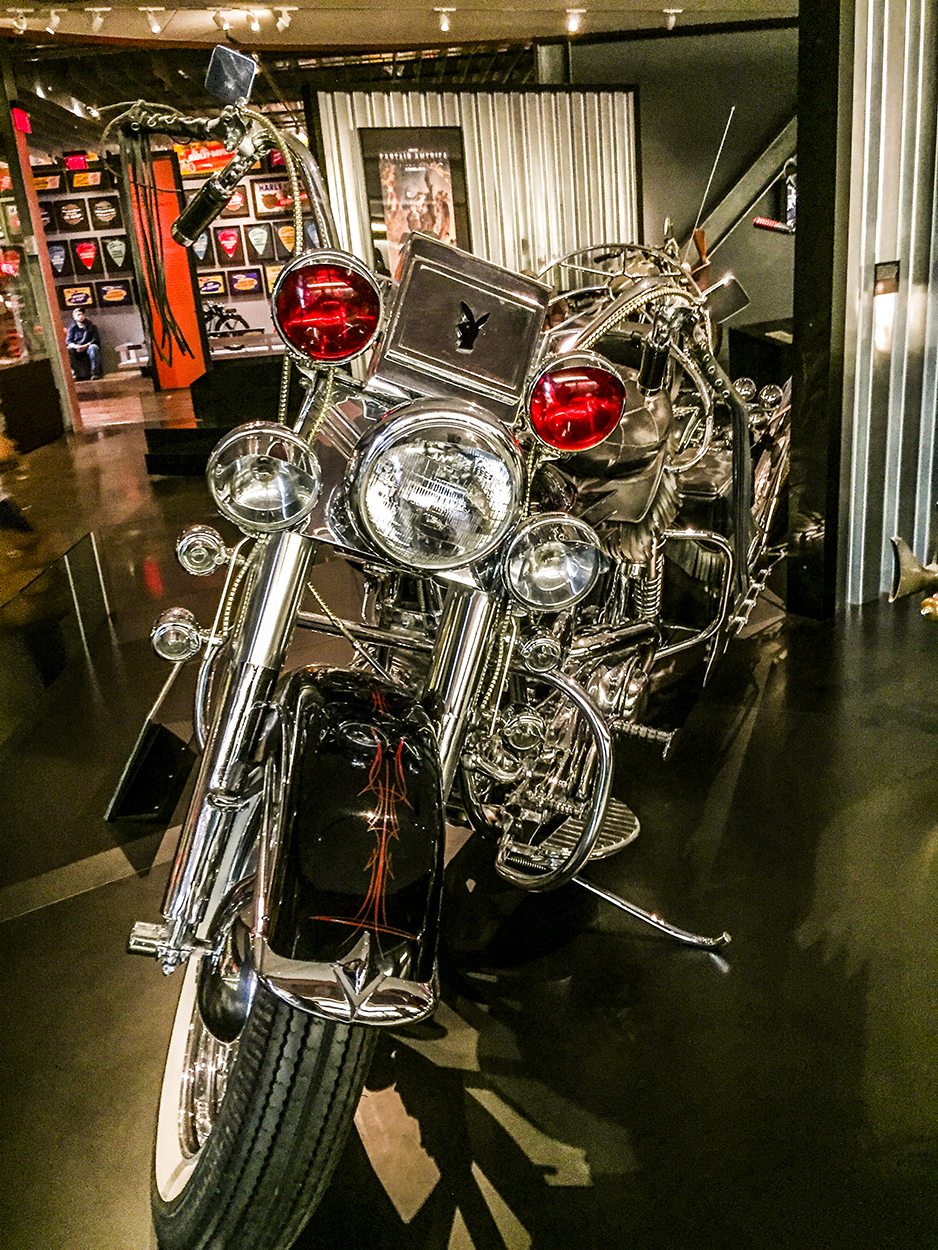 Custom bikes at the Harley Davidson Museum in Milwaukee WI