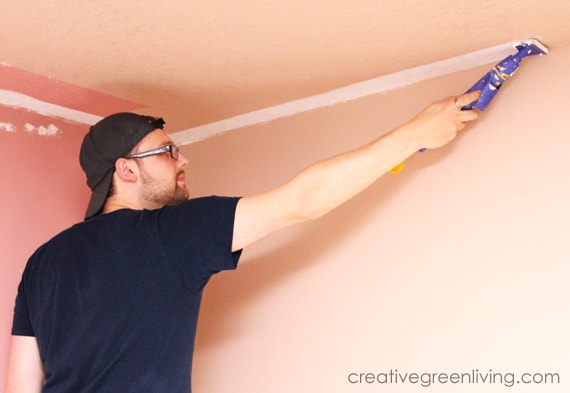 How to start painting a ceiling with a paint cutting in tool