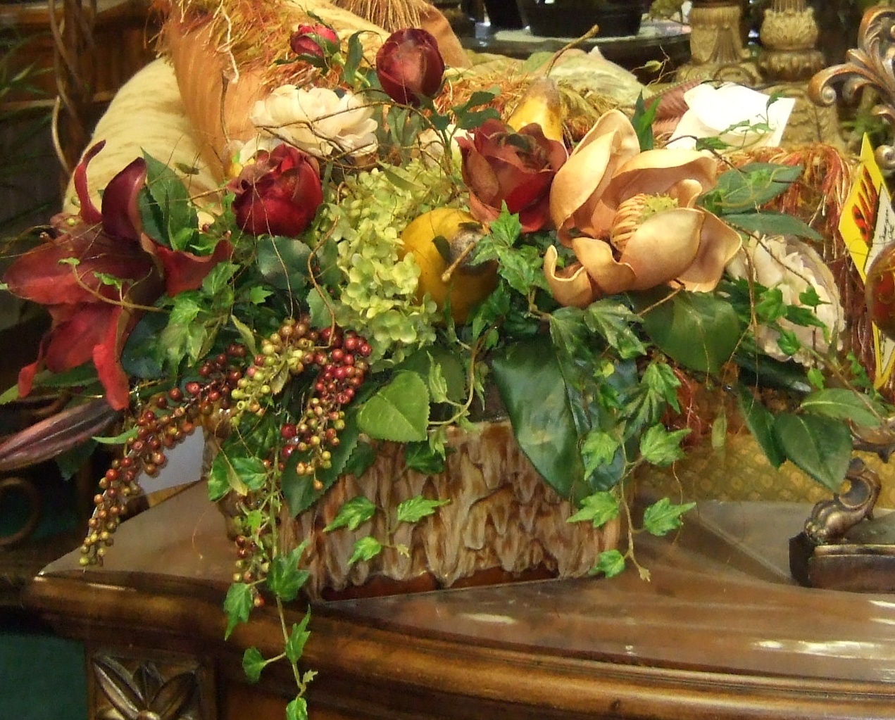 Ana Silk Flowers: Pictures!!!!,Luxurious large silk floral Centerpiece