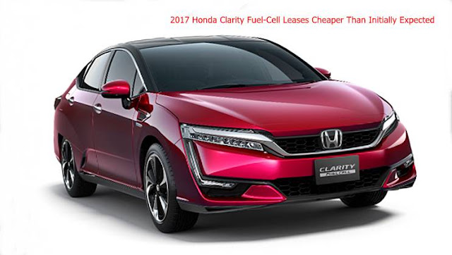 2017 Honda Clarity Fuel-Cell Leases Cheaper Than Initially Expected