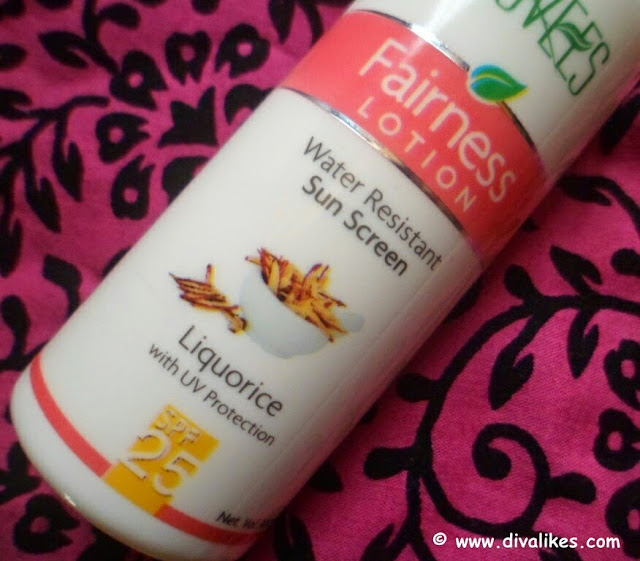 Jovees Water Resistant Sunscreen Fairness Lotion SPF 25 Review Diva Likes