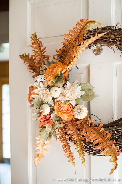 how to make an easy and elegant fall wreath