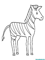 Zebra animals coloring pages