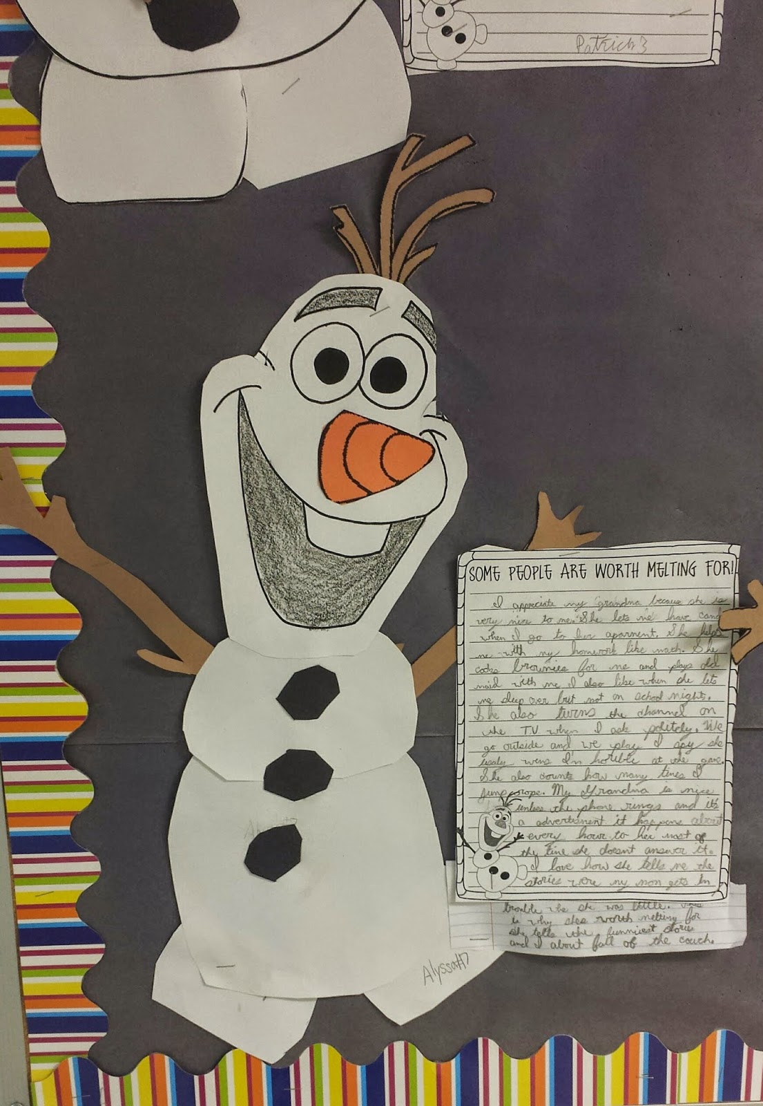 Some people are worth melting for writing activity for first grade