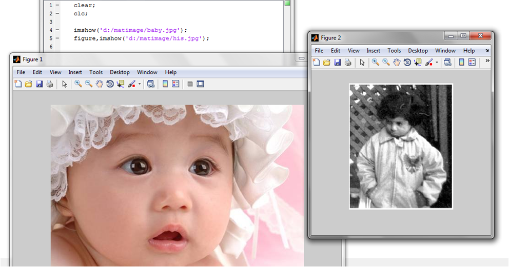 Write a MATLAB program for displaying multi Image in a Separate Window