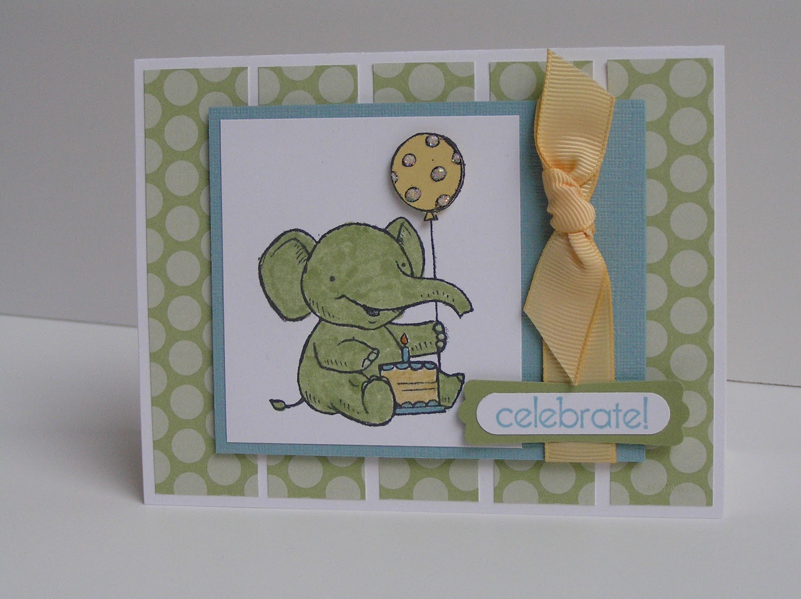 Paper, Pansies and Pachyderms: A Mojo Monday Baby Birthday Card