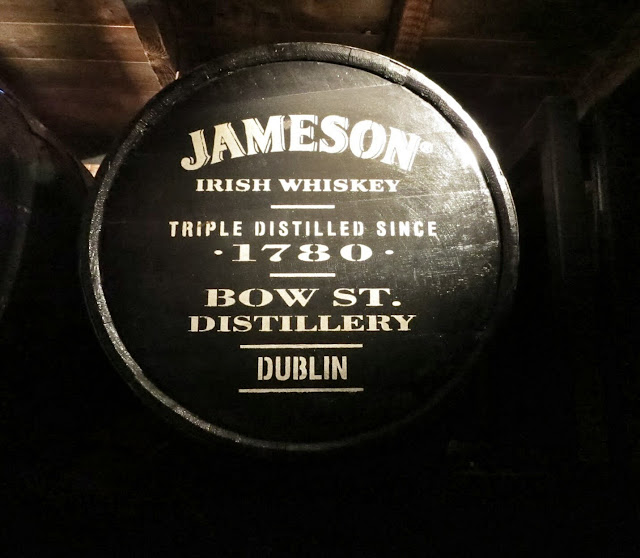 Whiskey barrel at Jameson Distillery in Dublin