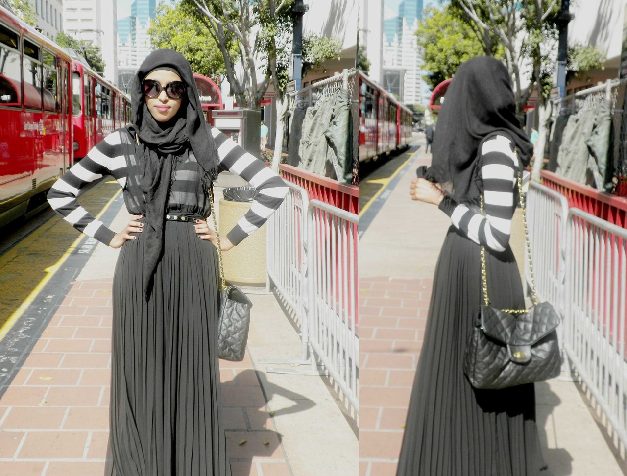  CARA  PAKAI  HIJAB JILBAB  Contoh Baju Muslim dengan Maxi Skirt