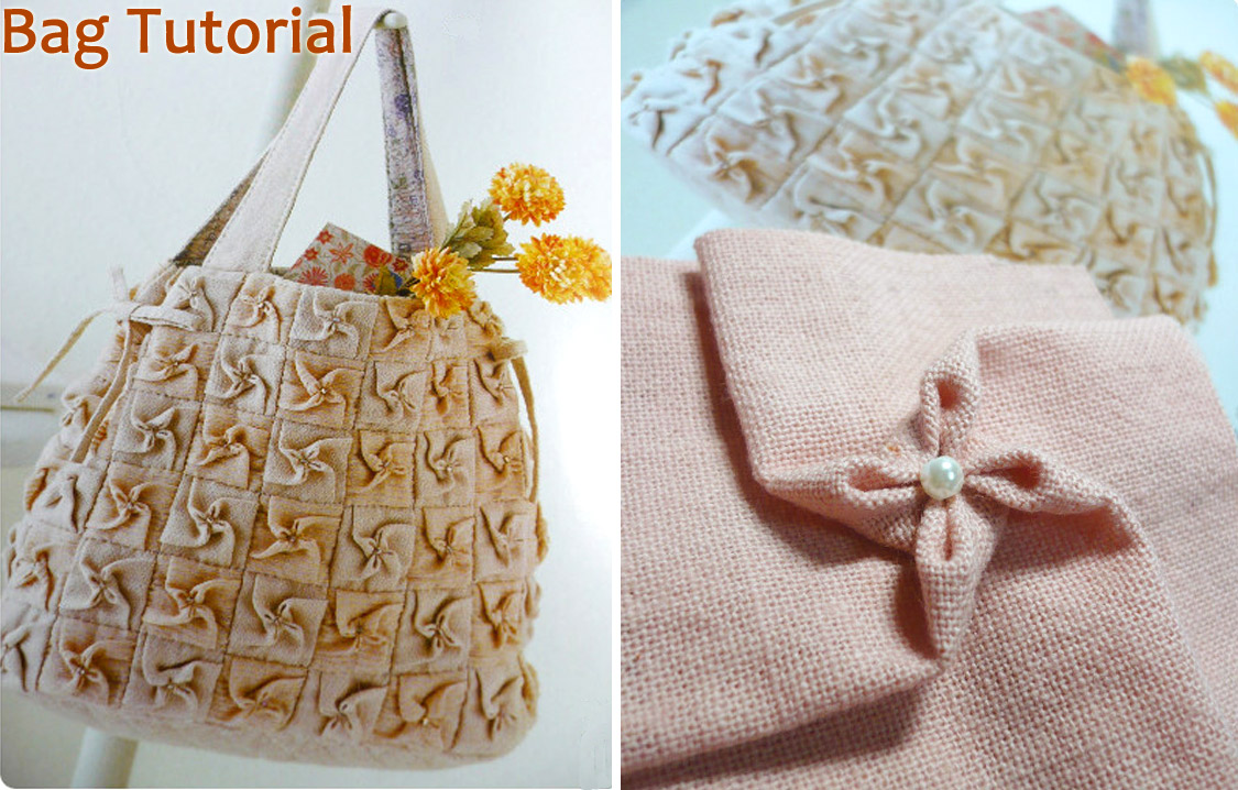 Origami Flower Bag. DIY step-by-step tutorial. Сумка из цветов оригами своими руками.
