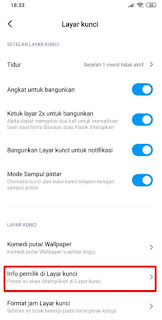 Cara Membuat Nama di Layar Kunci HP Xiaomi