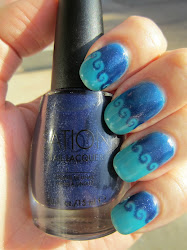 nail sation smart nails waves teal blues concrete polish paint