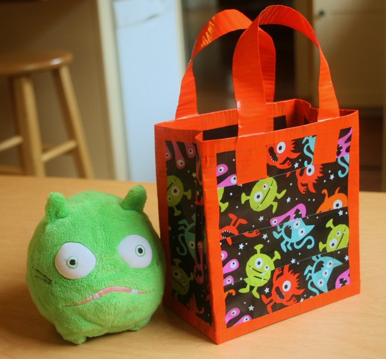 Finding BonggaMom How to make a Halloween Treat Bag from Duct Tape