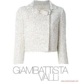 Crown Princess Victoria Style GIAMBATTISTA VALLI Cropped Jacket