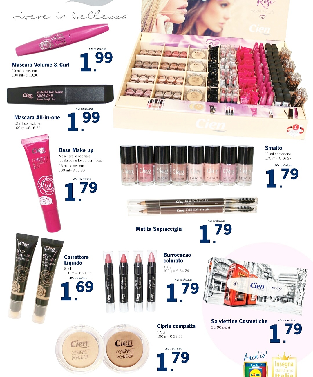 INCI VERDE BLOG Nuova collezione make up CIEN da LIDL Rose Romantic