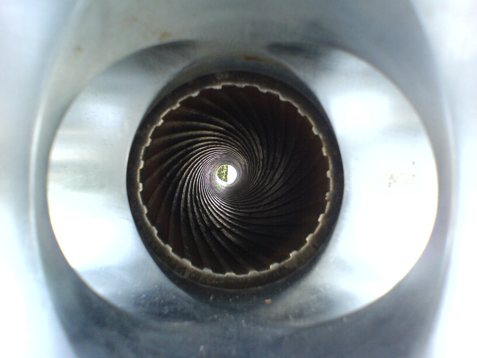 Have Faith! The inside of an artillery gun's barrel