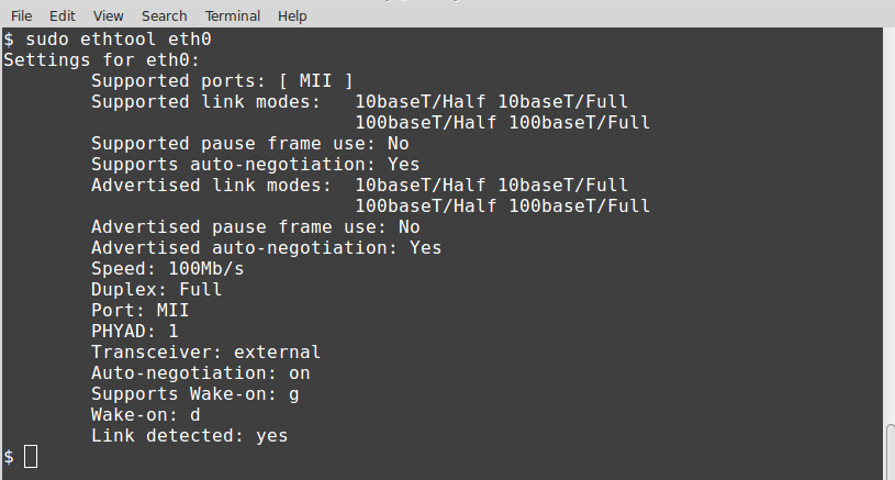 Autoneg Enabled Duplex Cannot Be Set