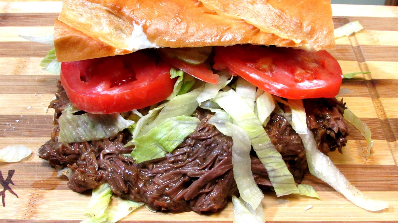 The Wolfe Pit Roast Beef Po' Boy New Orleans 'Sloppy Roast Beef