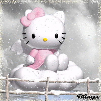 Gambar Animasi Hello Kitty Salju Bergerak Wallpaper HD