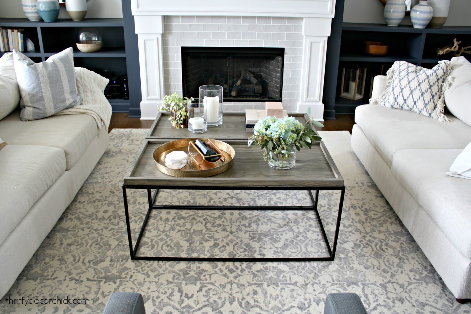 Coffee table decorating and styling