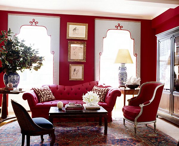 Salas en Color Rojo - Decoración de salas con estilo
