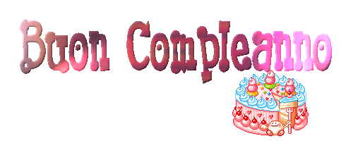 grafikagifykartki Glitter Buon Compleanno jpg (500x200)