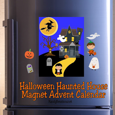 Let your kids count down to Halloween with this fun Haunted House advent calendar. Once printed on to magnet paper, each piece can be added to the Haunted house to count down the last 13 days until Trick or Treating!