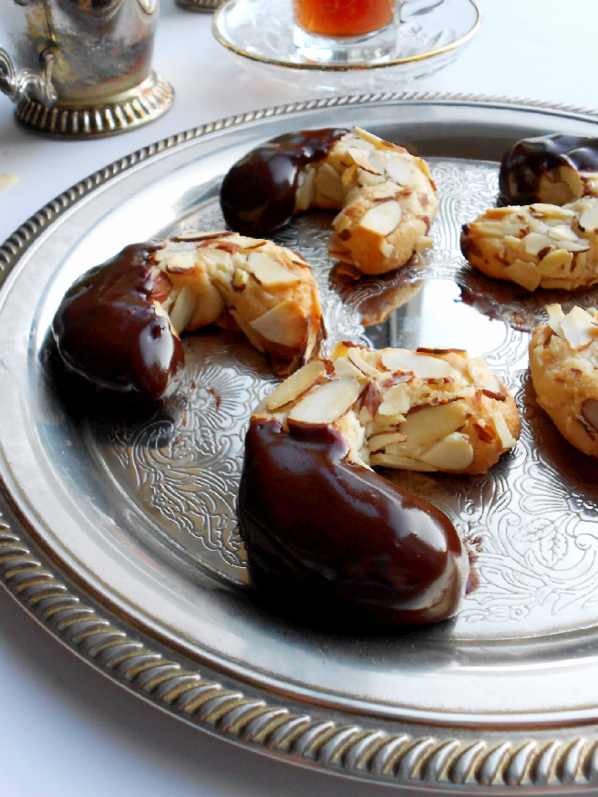 ChocolateGlazed Almond Horns FourDaysofEid Confessions of a