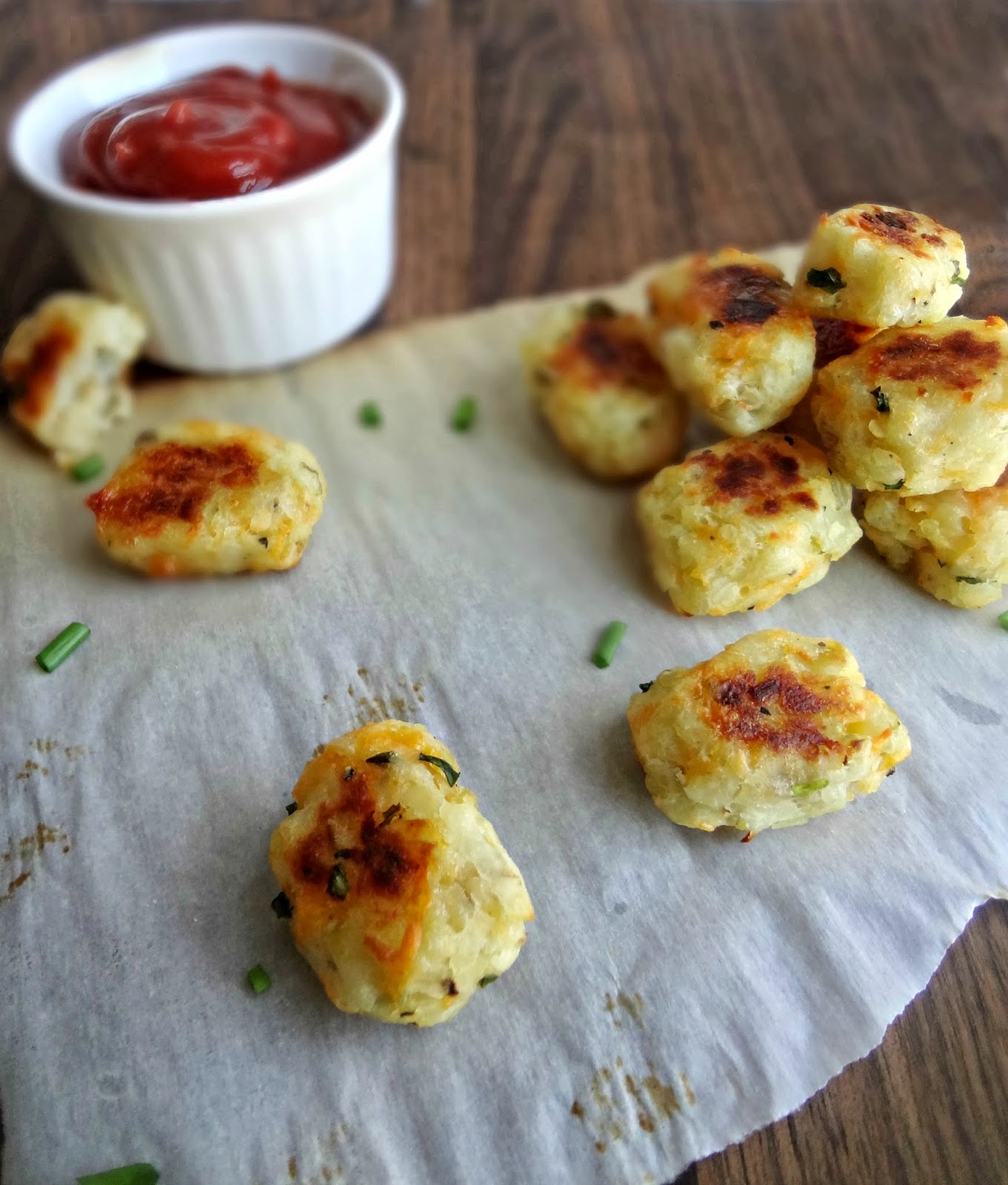 The Cooking Actress Roasted Potato and Cheese Tater Tots