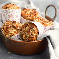  Muffins dourados de aveia e batata doce