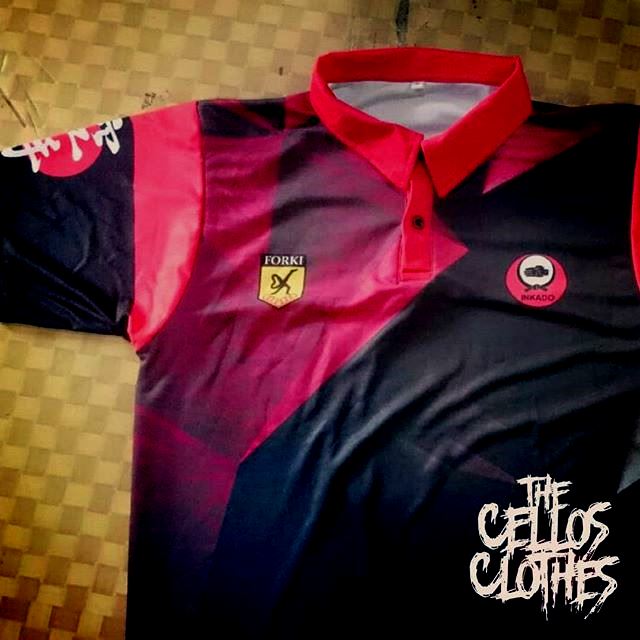 Download Free Produksi Desain Jersey Team Karate Inkado Berkerah Full Printing Sablon Kaos Online PSD Mockup Template